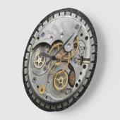 SteamPunk Wall Clock, Silver Clock, Acrylklok Grote Klok (Hoek)