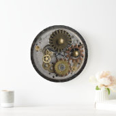 SteamPunk Wall Clock, staalklok, acrylklok Grote Klok (Huis)