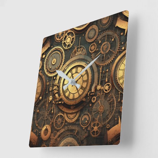Steampunk Wall-klok Vierkante Klok (Hoek)