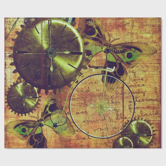 Steampunk Wallpaper Cadeaupapier (Vlak)
