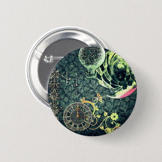  Steampunk Wallpaper Ronde Button 5,7 Cm (Voorkant /achterkant)