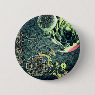 Steampunk Wallpaper Ronde Button 5,7 Cm