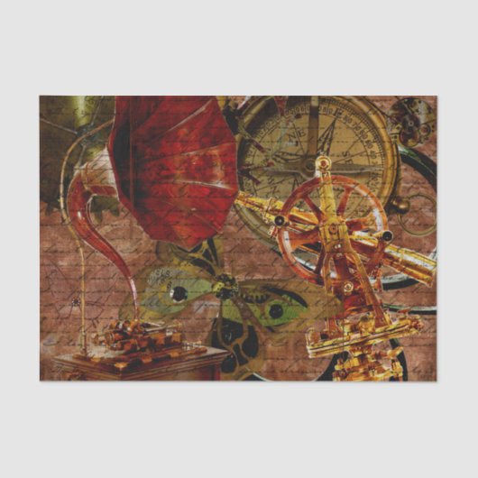  Steampunk Wallpaper Tissuepapier (Voorkant)