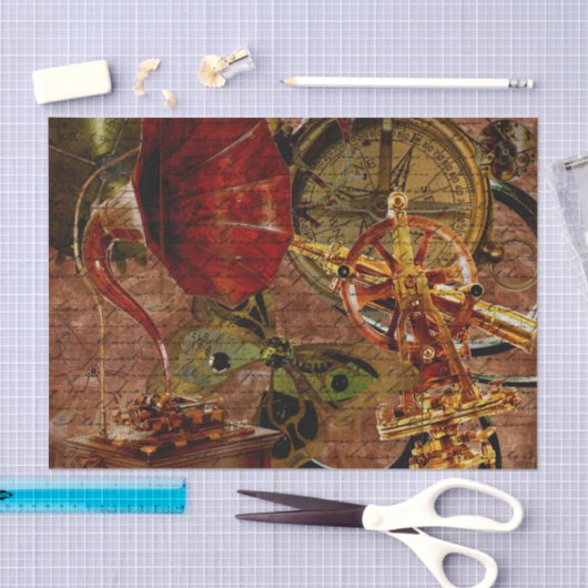  Steampunk Wallpaper Tissuepapier (Craft)