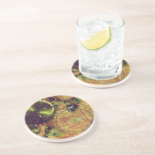  Steampunk Wallpaper Zandsteen Onderzetter (Zijkant)