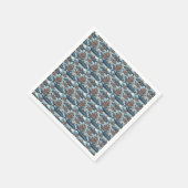 Steampunk walvissen en schepen servet (Hoek)