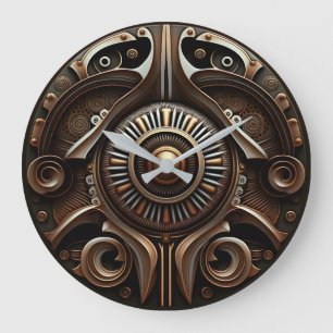 Steampunk wandklok -  geïnspireerd timestuk