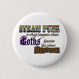 Steampunk: wanneer Gothics Brown ontdekken Ronde Button 5,7 Cm