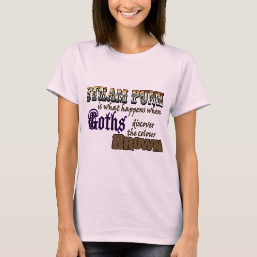 Steampunk: wanneer Gothics Brown ontdekken T-shirt (Voorkant)