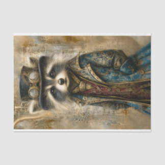 Steampunk Wasbeer in Jas Portret DS4R Découpage Tissuepapier