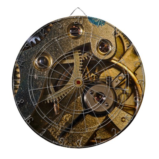 Steampunk Watch Mechanism Dartbord (Voorkant)