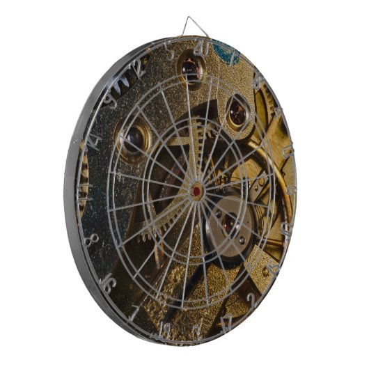 Steampunk Watch Mechanism Dartbord (Voorkant Links)