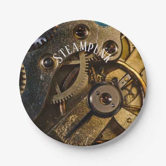 Steampunk Watch Mechanism Papieren Bordje (Voorkant)