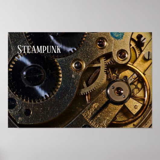 Steampunk Watch Mechanism Poster (Voorkant)