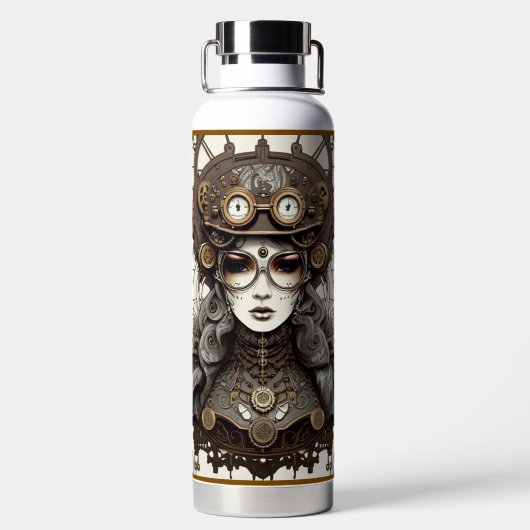 Steampunk waterfles (Achterkant)