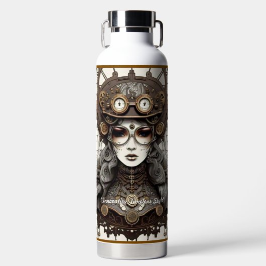 Steampunk waterfles (Voorkant)
