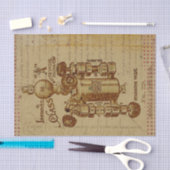 Steampunk  waterklep Sepia Tissuepapier (Craft)