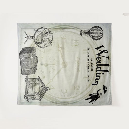  Steampunk Weddenschap Achtergrond Wandkleed (Voorkant (horizontaal))