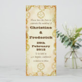 Steampunk Wedding, bewaar de datum aankondiging (Staand voorkant)
