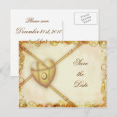 Steampunk Wedding, bewaar de datum briefkaart (Voorkant / Achterkant)