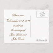 Steampunk Wedding, bewaar de datum briefkaart (Achterkant)