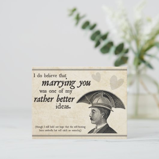 Steampunk Wedding Briefkaart (Staand voorkant)