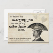 Steampunk Wedding Briefkaart (Voorkant / Achterkant)