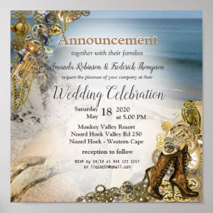 Steampunk Wedding by the Zee Notice Poster