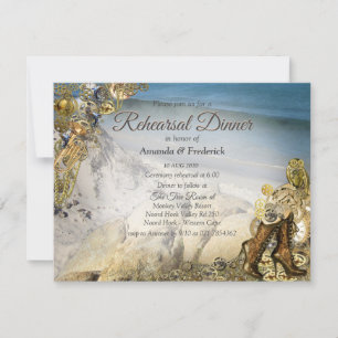 Steampunk Wedding by the Zee Rehearsal diner Kaart