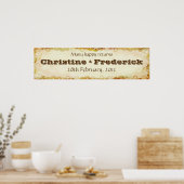Steampunk Wedding, decoratieve horizontale banner Poster (Keuken)