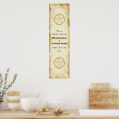 Steampunk Wedding, decoratieve verticale banner Poster (Keuken)