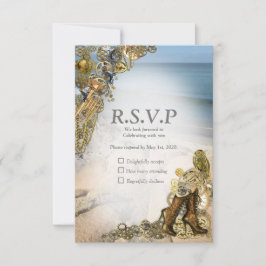 Steampunk Wedding door het Zee RSVP Kaartje