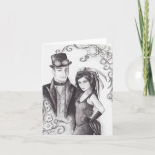 Steampunk Wedding - Notecard Kaart