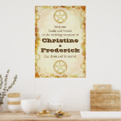 Steampunk Wedding, receptie welkom poster (Keuken)