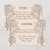 Steampunk Wedding Reception Kaart (Voorkant / Achterkant)