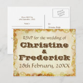 Steampunk Wedding, RSVP briefkaart (Voorkant / Achterkant)