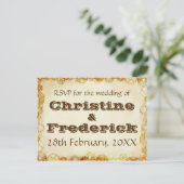 Steampunk Wedding, RSVP briefkaart (Staand voorkant)