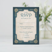 Steampunk Wedding RSVP Kaartje (Staand voorkant)