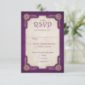 Steampunk Wedding RSVP Kaartje (Staand voorkant)