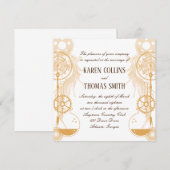 Steampunk Wedding Uitnodiging (Voorkant / Achterkant)