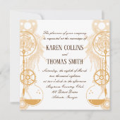 Steampunk Wedding Uitnodiging (Voorkant)