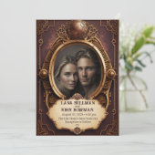 Steampunk Wedding Uitnodiging (Staand voorkant)