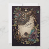 Steampunk Wedding Uitnodiging (Achterkant)