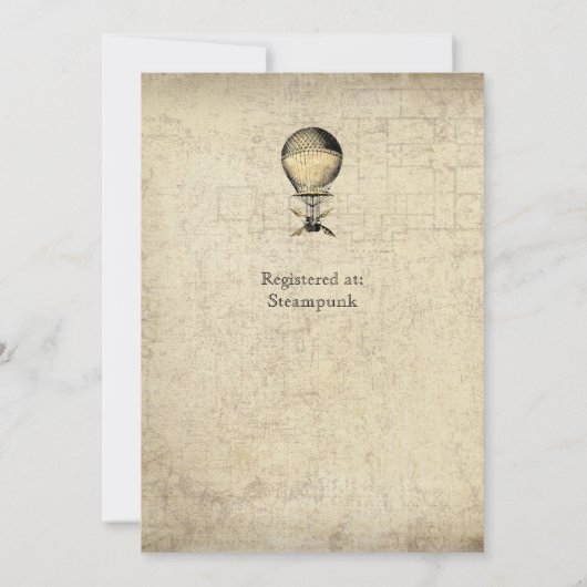 Steampunk Wedding Uitnodiging (Achterkant)