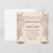 Steampunk Wedding Uitnodiging (Voorkant / Achterkant)
