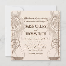 Steampunk Wedding Uitnodiging
