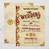 Steampunk Wedding Uitnodiging (Voorkant / Achterkant)