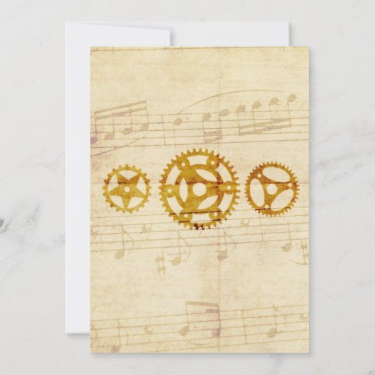 Steampunk Wedding Uitnodiging (Achterkant)