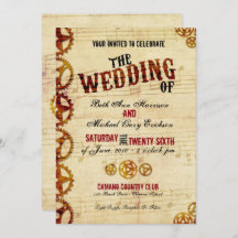 Steampunk Wedding Uitnodiging