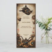 Steampunk Wedding Uitnodiging (Staand voorkant)